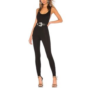 lpa black sleeveless catsuit onesie